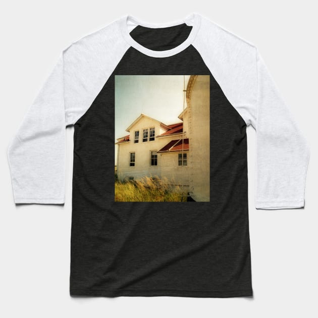 Lighthouse and Beach Grass Baseball T-Shirt by michelle1991